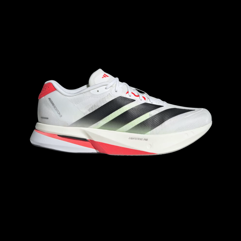 Adizero Boston 13 Cloud White  Black Lucid Red