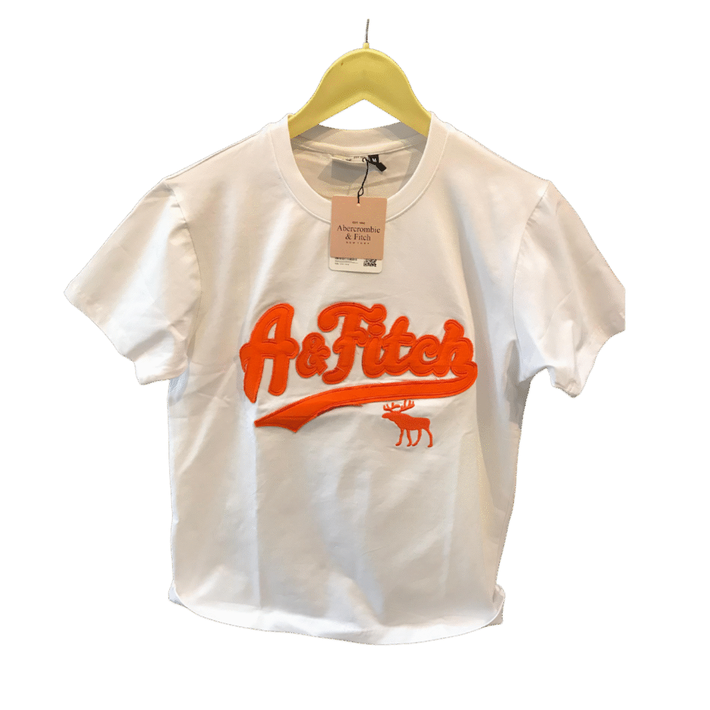 Abercrombie Fitch White Orange Tee