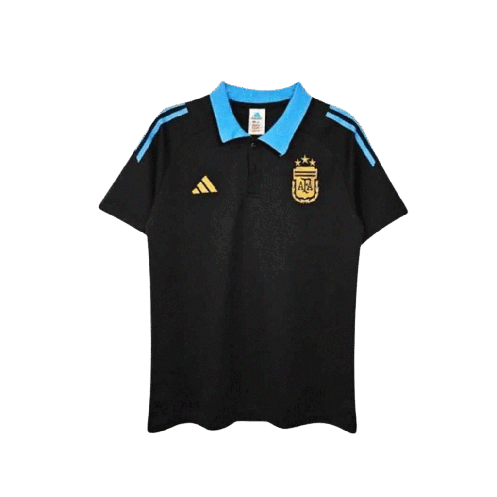 Argentina Black Polo T Shirt Jersey 25-26