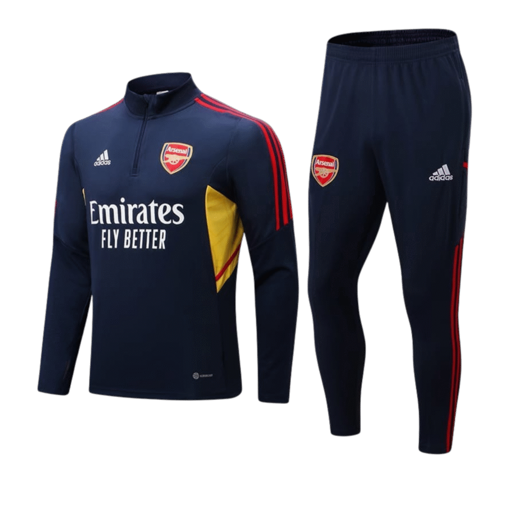 Arsenal F.C. Track Suit Navy Yellow with Three Red Strip