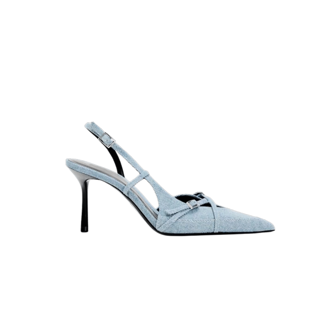 Blue Denim High Heels