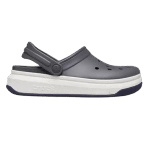 Crocband Slate Grey Black Clogs