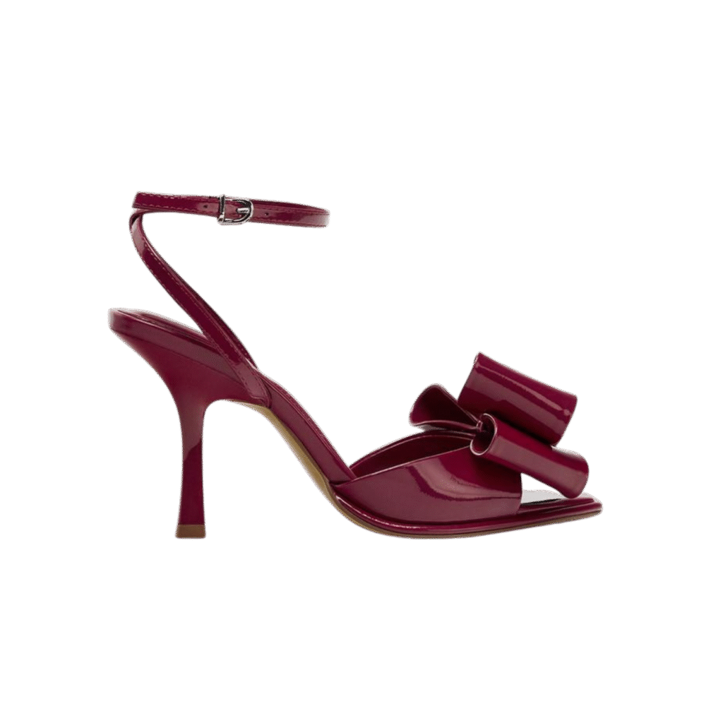 Patent Effect Bow Heels