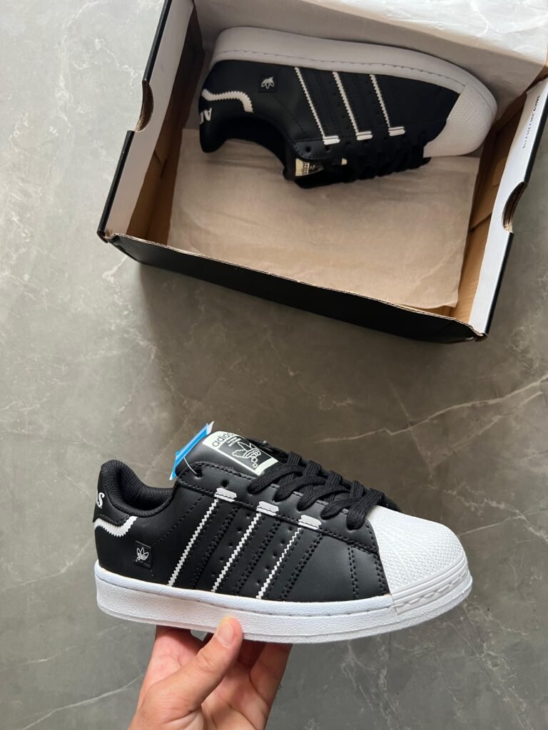 Superstar Originals Full Leather Black White Sale