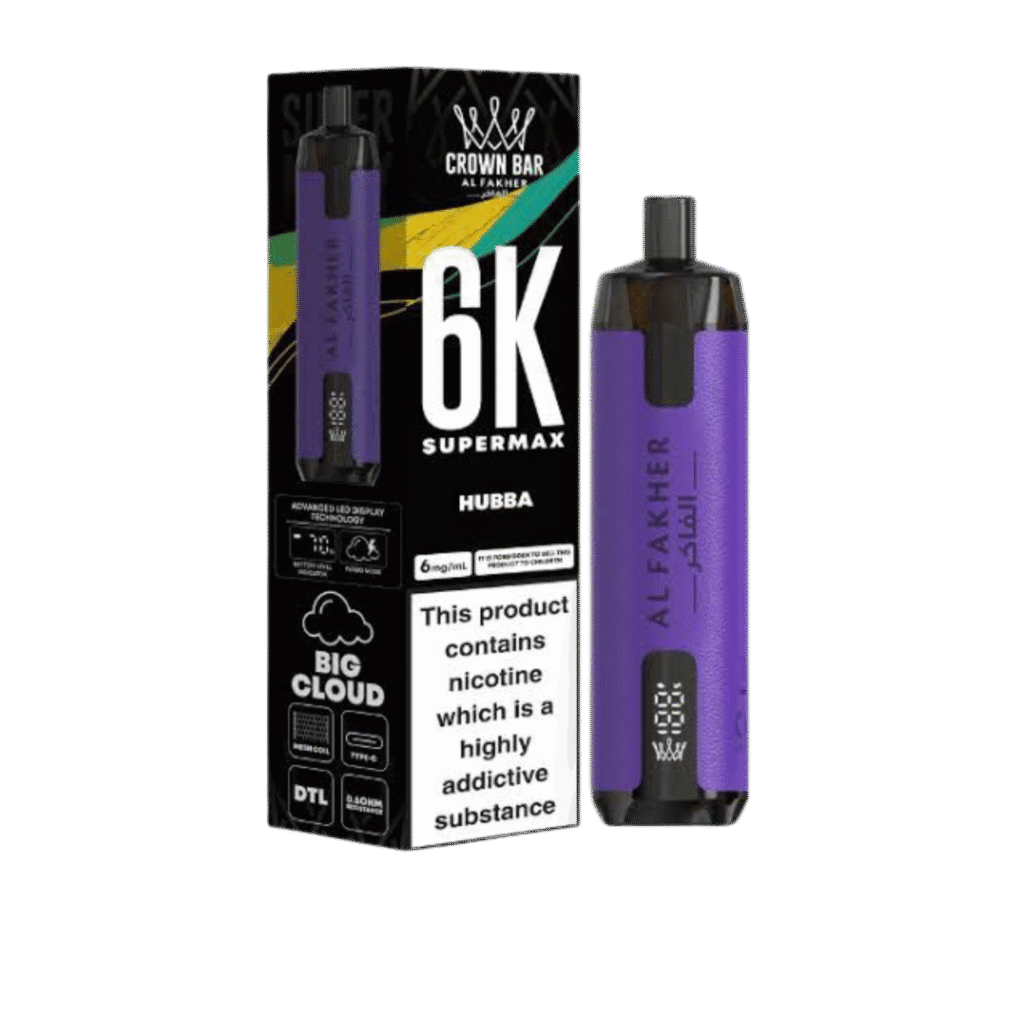 Al Fakher Supermax Crown Bar HUBBA (mixed berry) 6000 Puffs