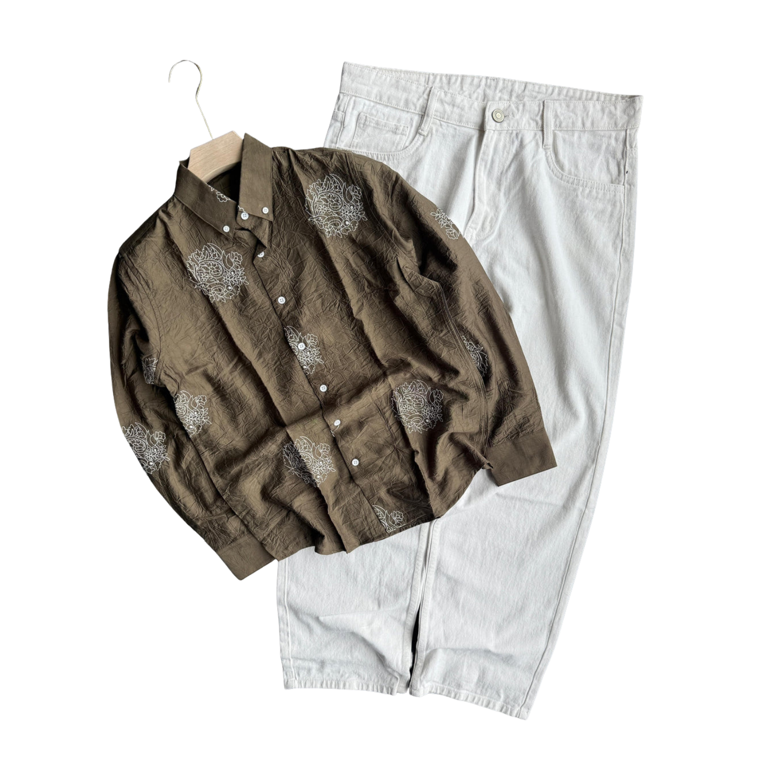 Flora Printed Shirt & Premium Baggy Pant